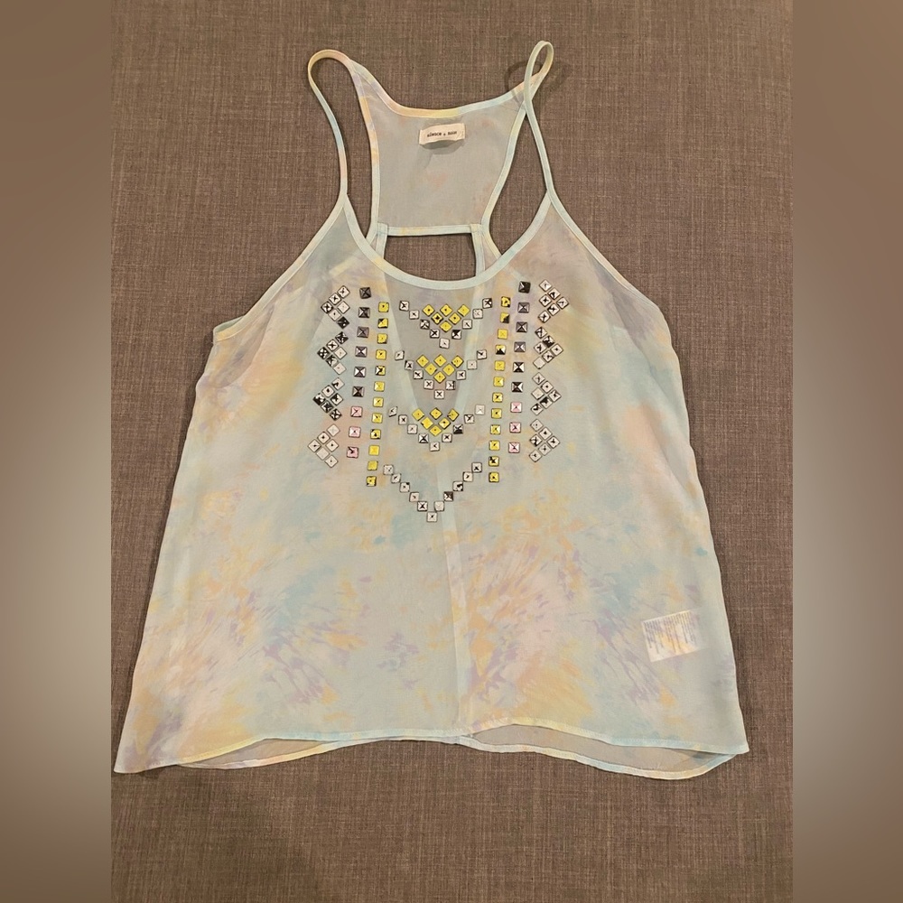 Silence and noise tie dye tank